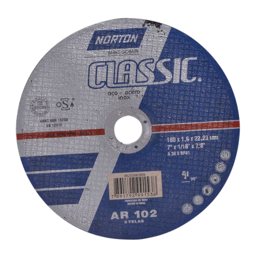 Disco Abrasivo Corte Metal Aceros 7pgx1.6mm North 66252843904 Norton