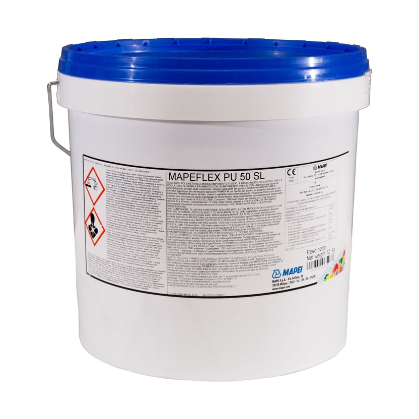 Sellador Poliuretano Mapeflex pu 50 sl para Juntas de Expansión y Dilatación en pavimentos x 12Kilos Gris