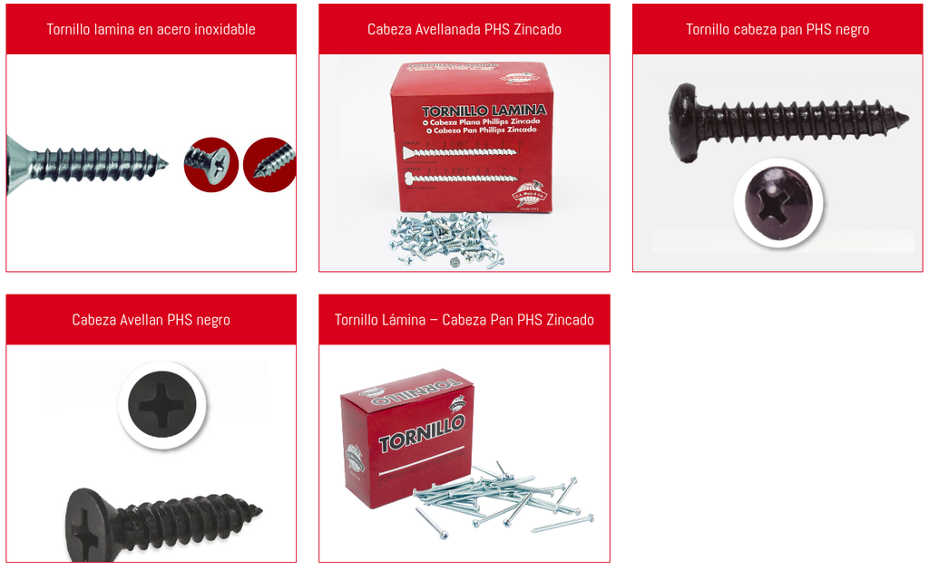 Tornillos para lamina