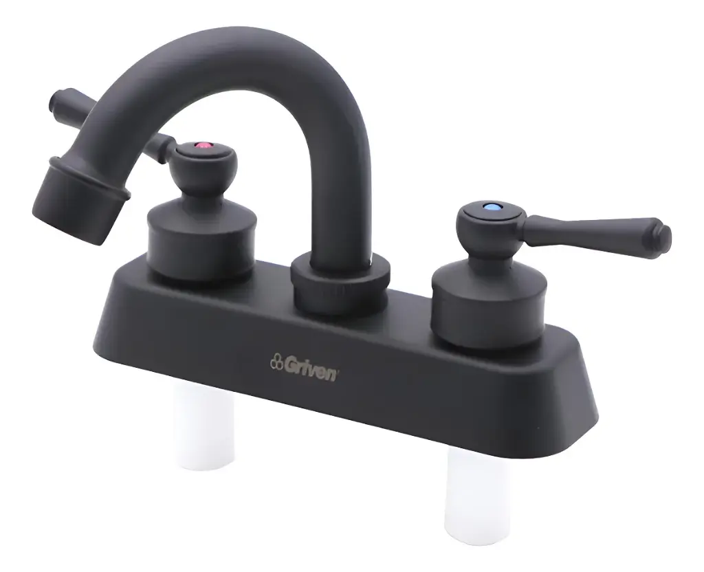 Mezclador Para Lavamanos 4 PuLG Cuello Corto Black Griven Negro Mate