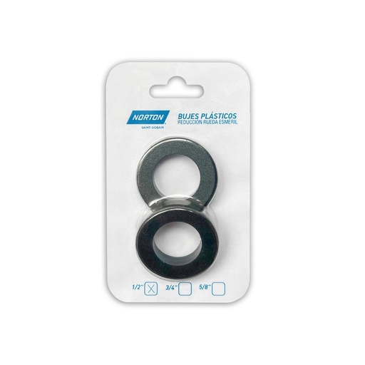 Bujes de Reduccion Plasticos de 1/2´ Blister x 2 Piezas Norton