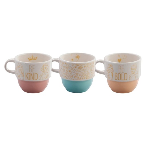 Estuche 3 Pocillos Té 201.4ml Disney Princesa