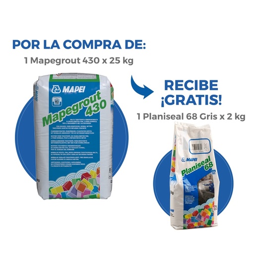 Mapegrout 430 Bulto X 25 K + 1 Planiseal 68 X 2 K