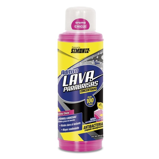 Lavaparabrisas Concentrado Chicle 500 Ml Simoniz