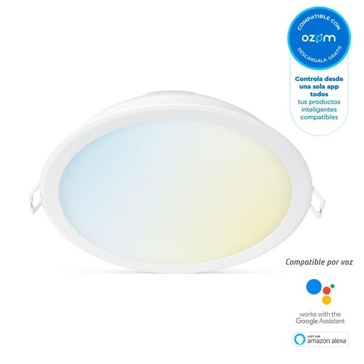 Panel Led Redondo Inteligente Wi-Fi Luz Fría Y Cálida