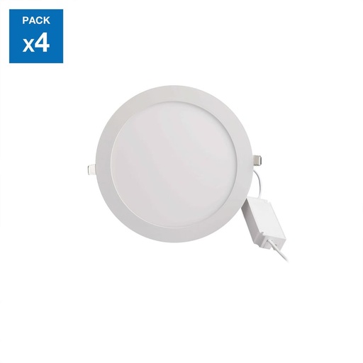 Setx4 Panel Led Emp Circular 6w Luz Fria