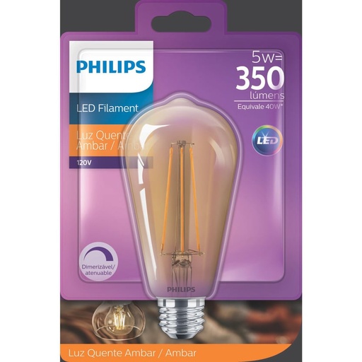Bombilla Led Vintage St64 350 Lm Ambar E27