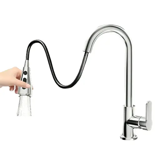 Grifo Cocina Monomando con Rociador Extensible Giro 360°